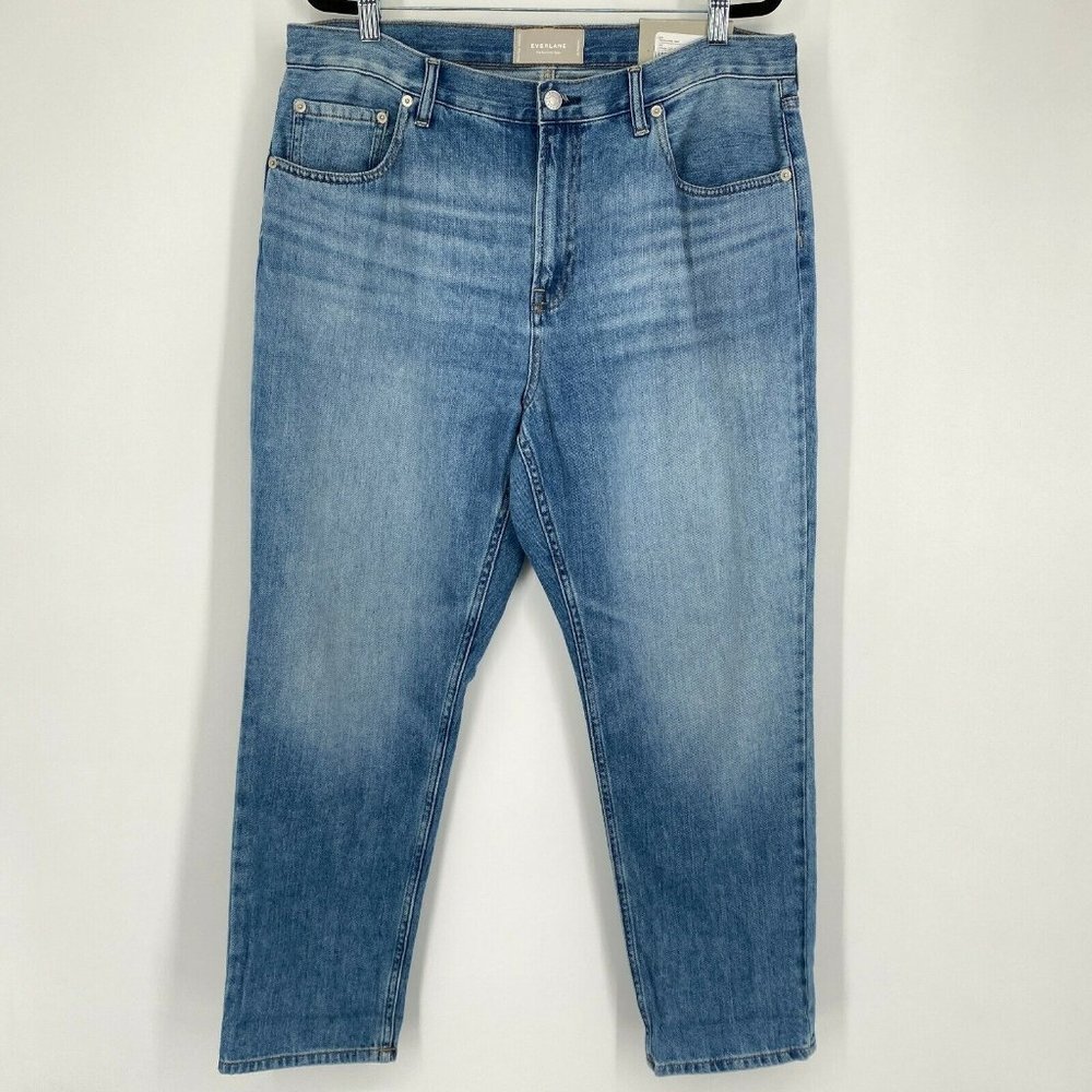 NEW Everlane The Summer Jean High Rise No Stretch Denim Blue Women's Size 32